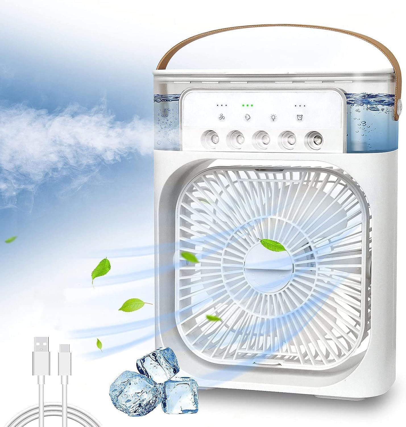 Simplict™ Portable Air Cooler Fan | USB Cooling + Humidifier + LED Night Light ❄️