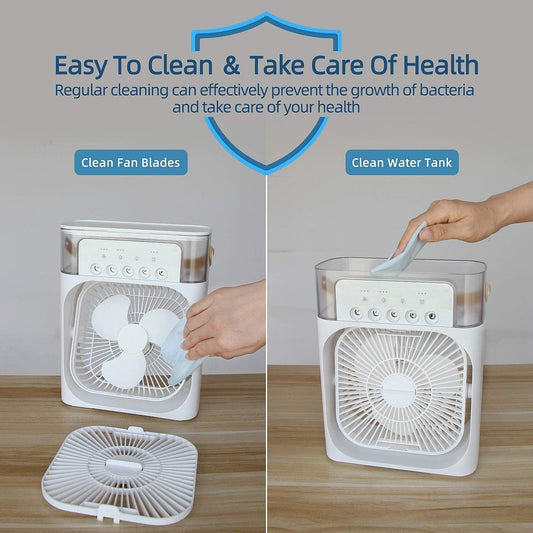 Simplict™ Portable Air Cooler Fan | USB Cooling + Humidifier + LED Night Light ❄️