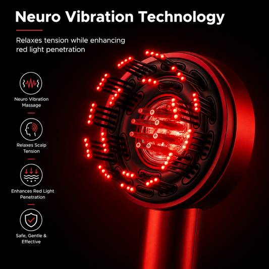 Simplict™ 3-in-1 Red Light Therapy Scalp Massager | 12 Months Warranty