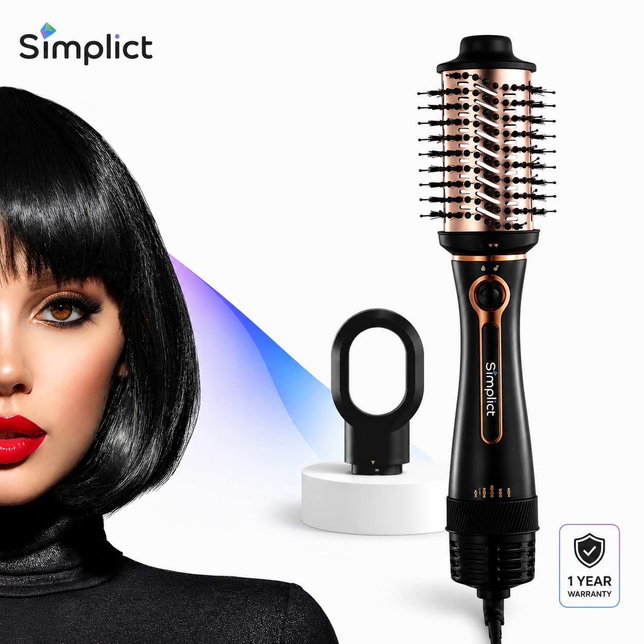 Simplict™ 3-in-1 Hot Air Styler | Hair Dryer, Straightener & Volumizer