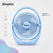 Simplict™ Portable Rechargeable Table Fan | 2400mAh Battery | 4-Hour Backup | USB Charging